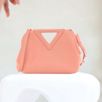Bottega Veneta Small The Point Crossbody in Peachy