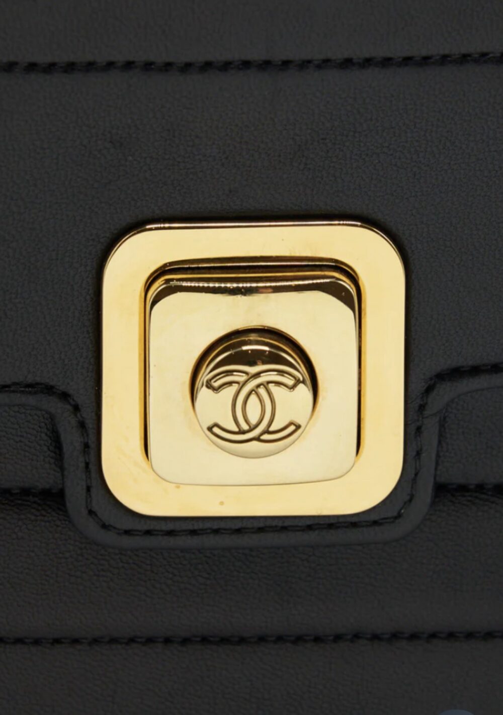 CHANEL VINTAGE KELLY FLAP BAG WITH LONG STRAP BLACK 24K GHW - Image 6