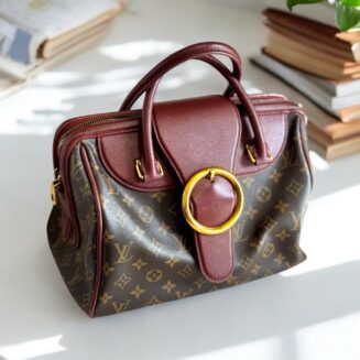 L V Bordeaux Monogram Golden Arrow Speedy Bag
