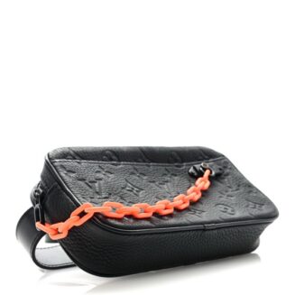 Taurillon Monogram Solar Ray Soft Pochette Volga Belt Bag Black