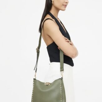 Valentino Rockstud Hobo Messenger Bag.
