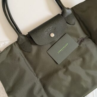 Bolsa tote de lona Le Pliage Green Longchamp