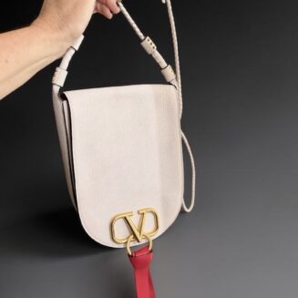 VALENTINO GARAVANI
'vring' Tassel Medium Leather
Saddle Bag In White
