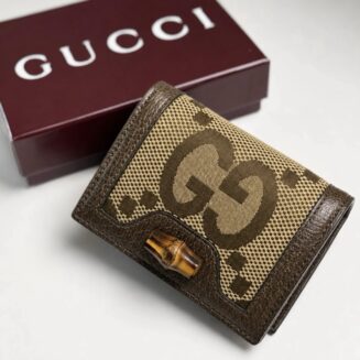 carteira compacta Gucci Diana Jumbo GG