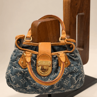 LV Monogram Denim Pleaty azul