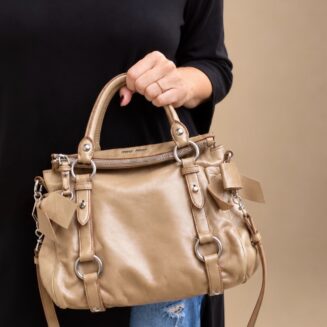 Miu Miu Vitello Lux Bow