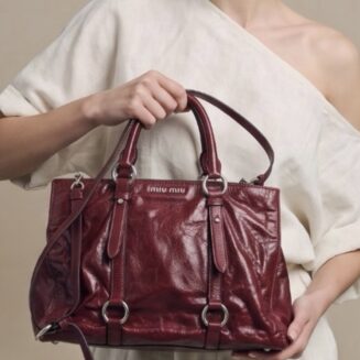 Miu Miu Vitello Lux Fold Over